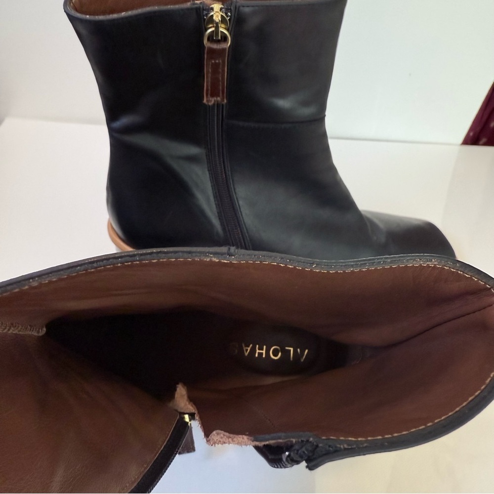 ALOHAS Black Heeled Boots - Picture 9 of 16